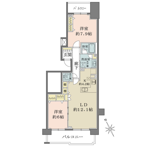 新百合ヶ丘パークハウス2番街の間取図