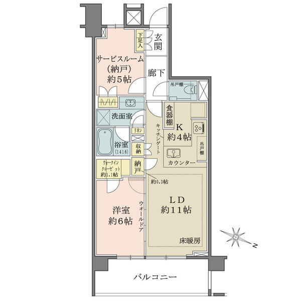 ザ・パークハウス経堂レジデンスの間取図