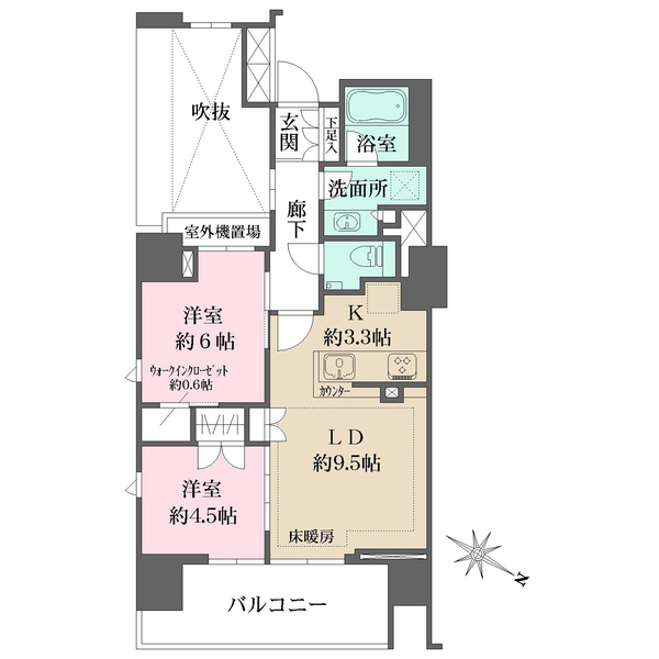 ザ・パークハウス町田フロントの間取図