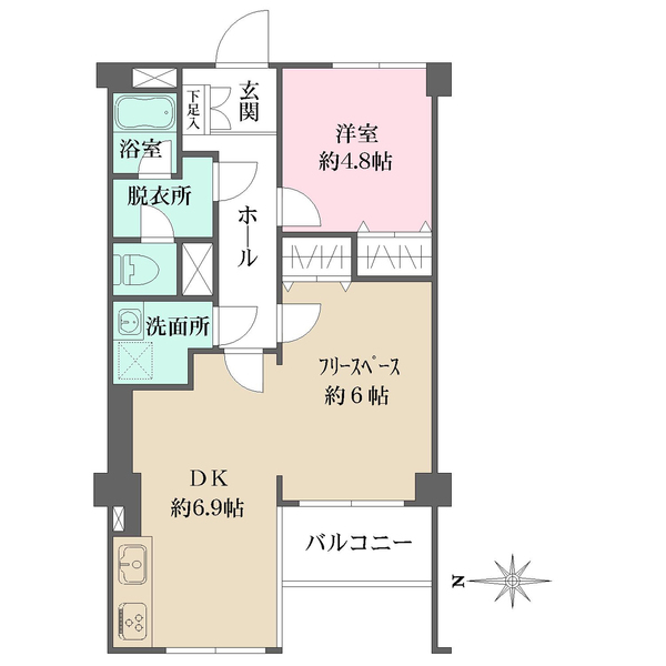 イトーピア国立マンションの間取図