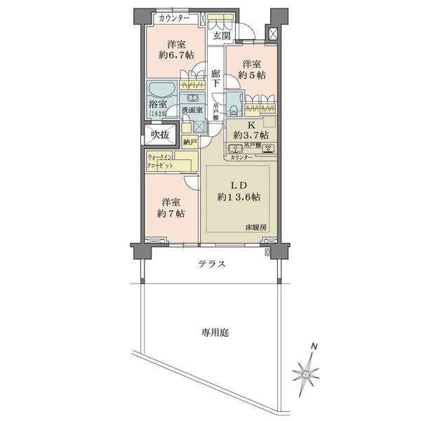 パークハウス　ザ　ガーデンの間取図