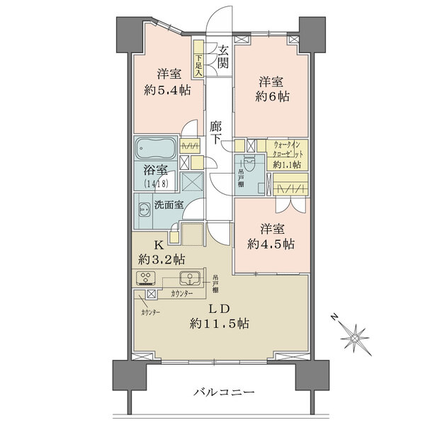 ザ・パークハウス町田フロントの間取図