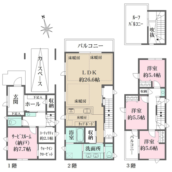 B棟の間取図