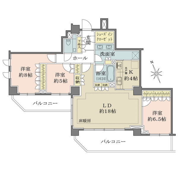 パークハウス成城の間取図