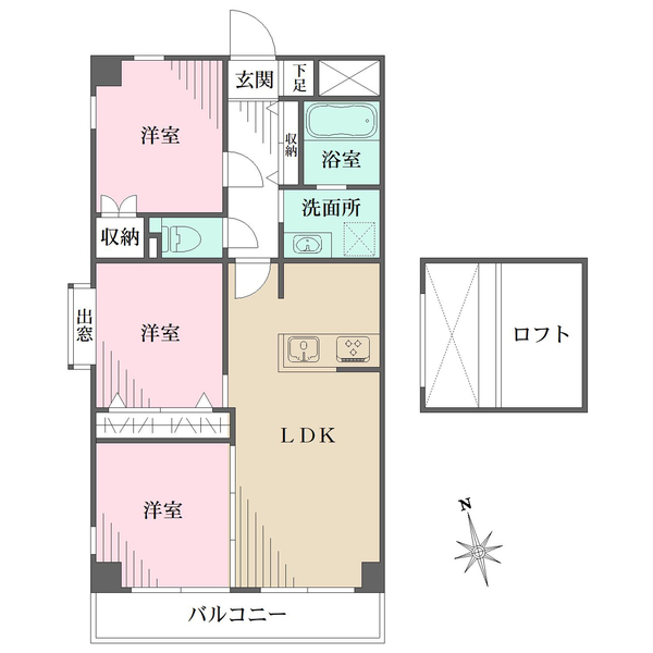 ユッサ浦和の間取図