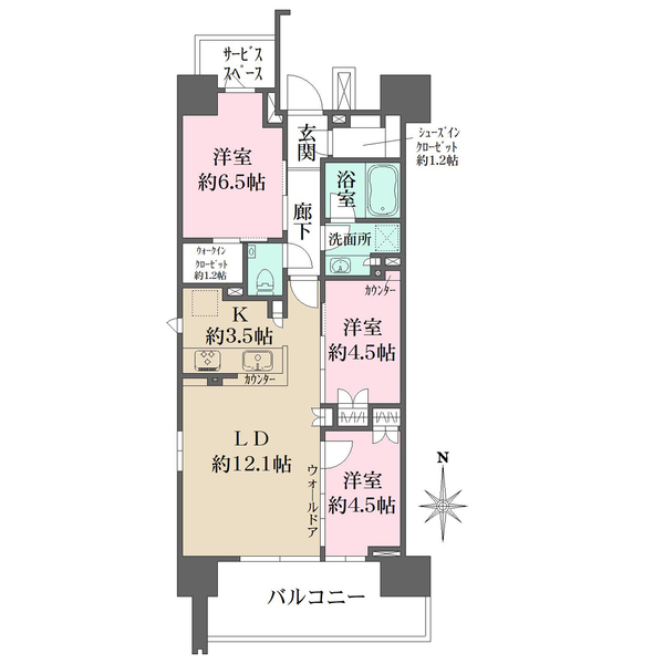 ザ・パークハウス所沢レジデンスの間取図