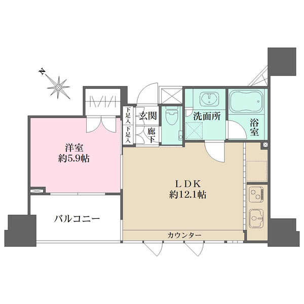 アトラス大塚南フラットコートの間取図