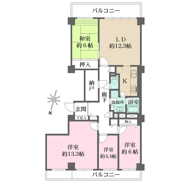 ヴィルセゾン小手指の間取図