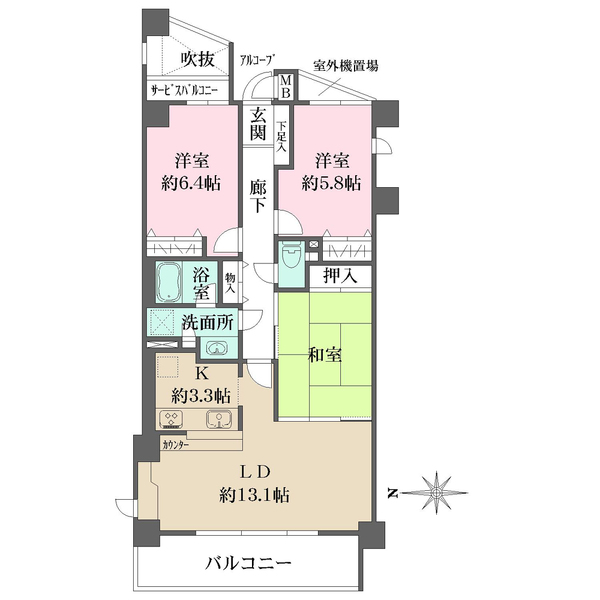 藤和ガーデンハウス葉山の間取図