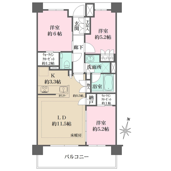ザ・パークハウス保谷レジデンスの間取図