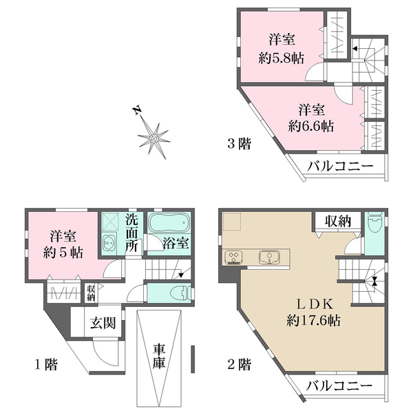 A号棟の間取図