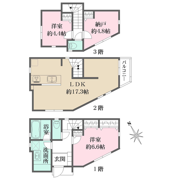 C号棟の間取図