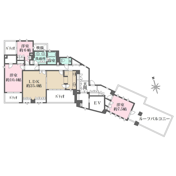 テラス加賀の間取図