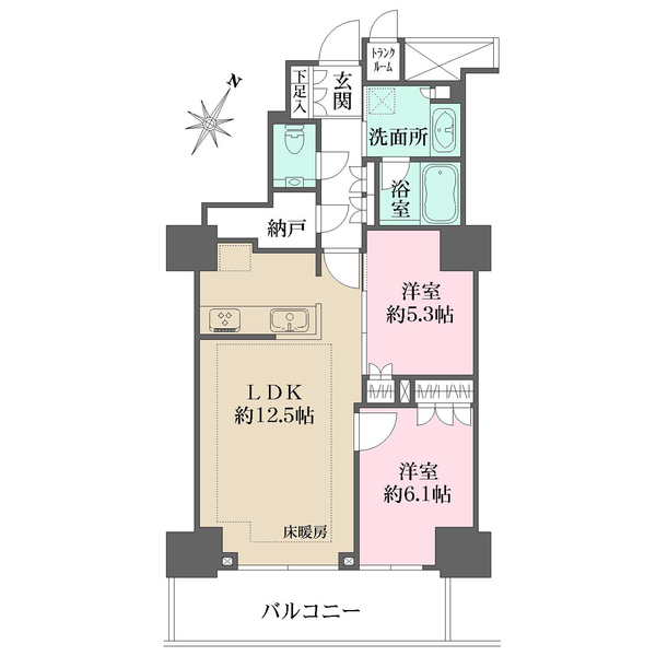 プラウドタワー石神井公園の間取図