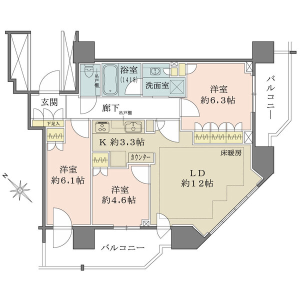 ザ・タワーレジデンス大塚の間取図