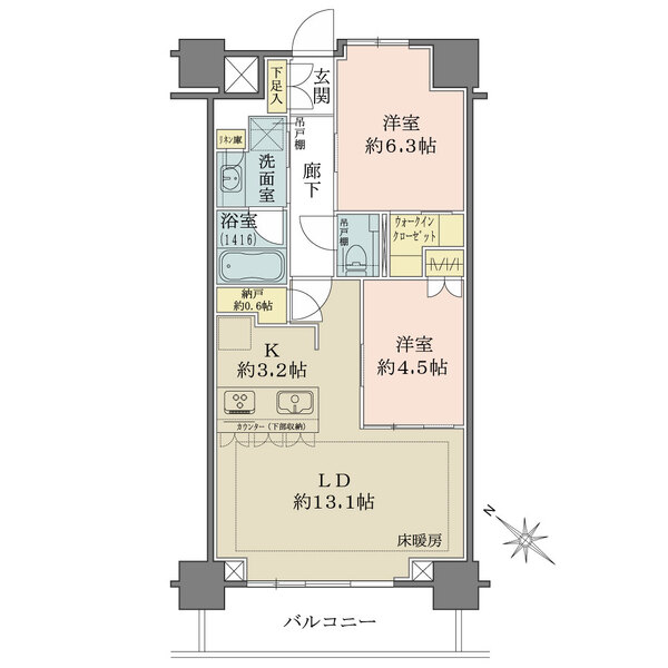 アトラス築地の間取図