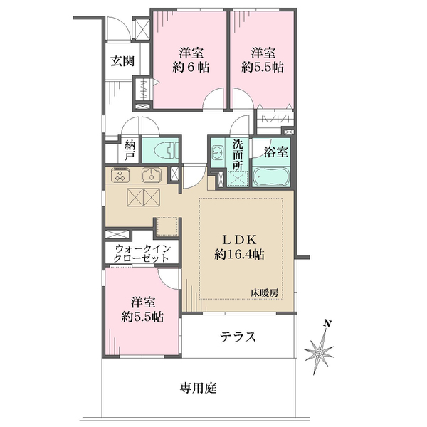 平和台ガーデンハウスの間取図