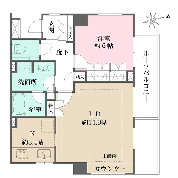 パークハウス練馬高野台ヒルサイドプレイスの間取図