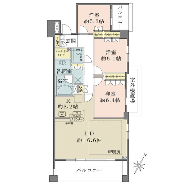 パークハウス徳丸の間取図