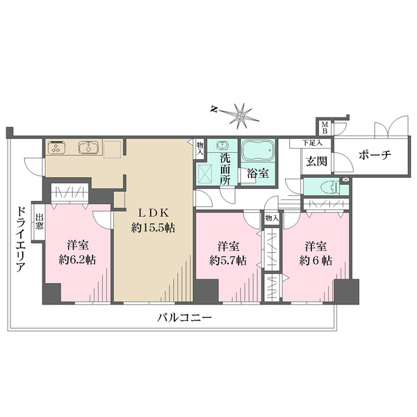 藤和シティホームズ大泉学園町の間取図
