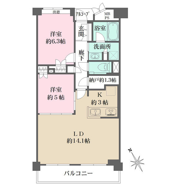 グランディーノ駒込の間取図