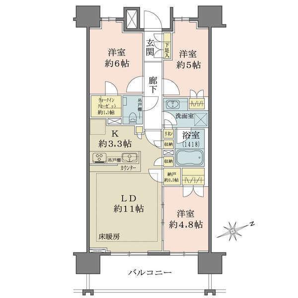 ザ・パークハウス朝霞台の間取図