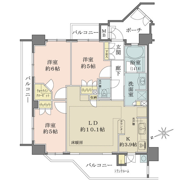 D’クラディア上板橋の間取図