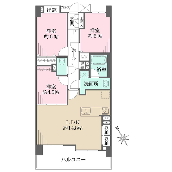クレアシティ練馬高野台の間取図