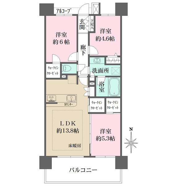 藤和シティホームズ小竹向原の間取図