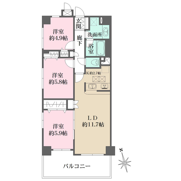 藤和シティホームズ鷺沼小台の間取図