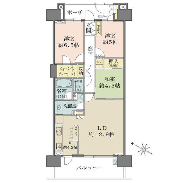 京急シティ追浜L-ウィングの間取図