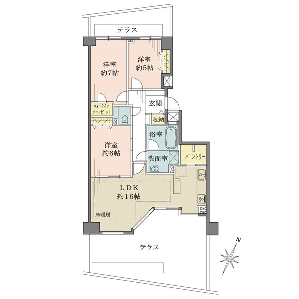 上野毛シティハウスサウステラスの間取図