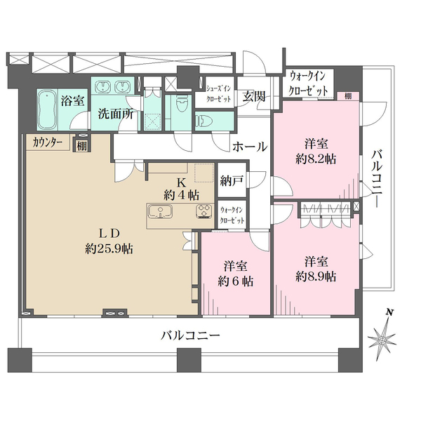 テラス渋谷美竹の間取図