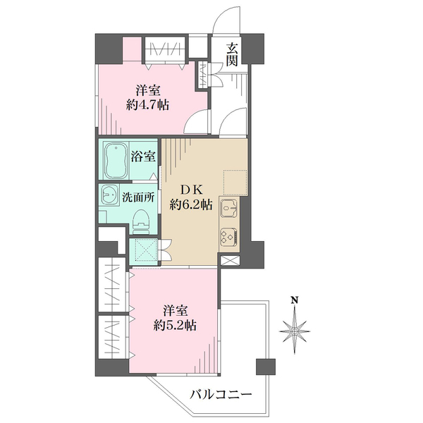 三軒茶屋サンハイツの間取図