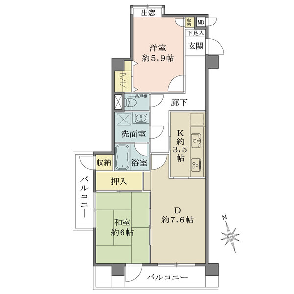 サニーハイツ二子玉川の間取図