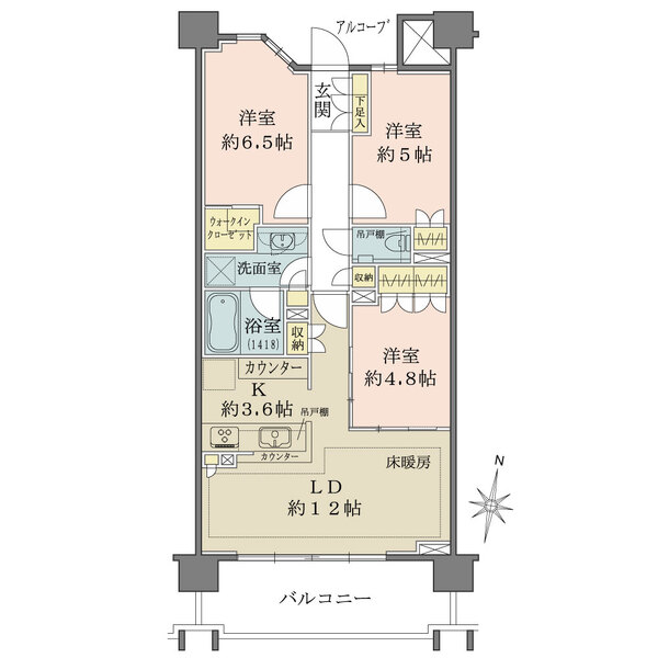 ザ・パークハウス市ヶ尾ウエストの間取図