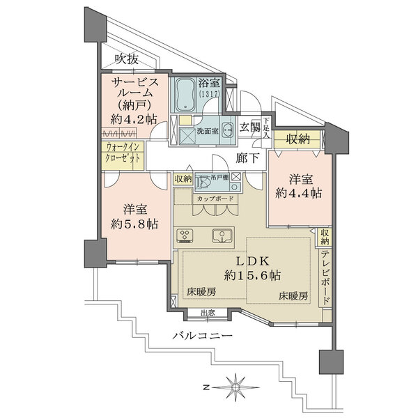 ディアナコート二子玉川園の間取図