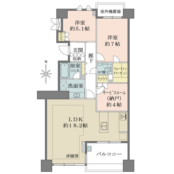 ライオンズスクエア用賀の間取図