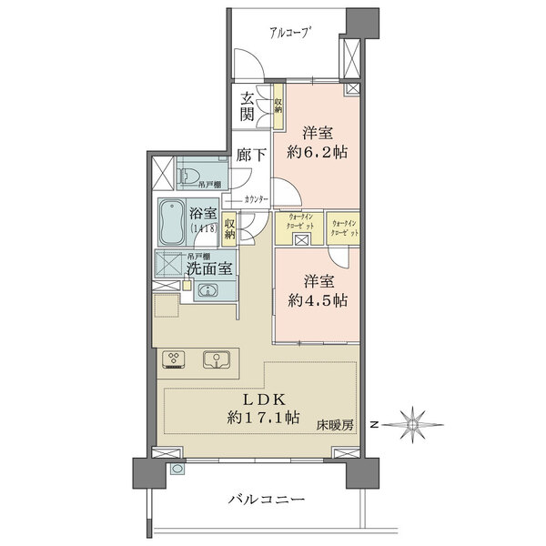 プラウド駒場の間取図