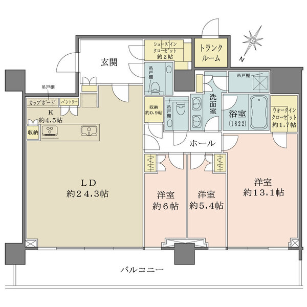 THE COURT 神宮外苑の間取図