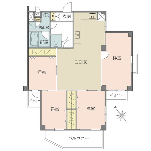 藤和駒場コープの間取図