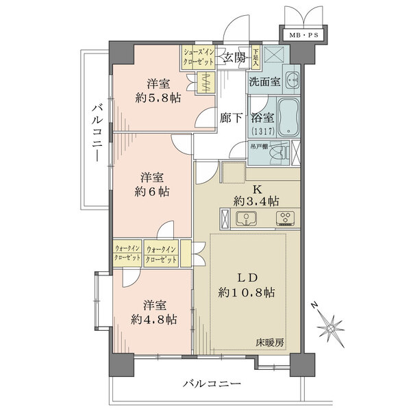 ザ・レジデンス調布の間取図