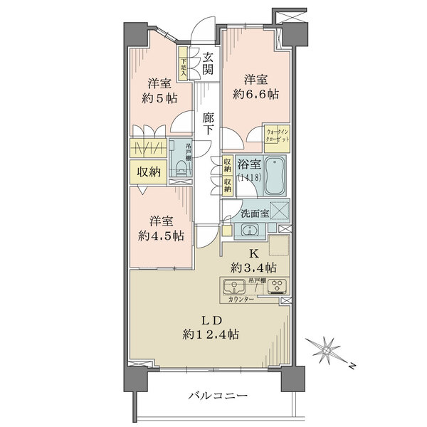 ブランズ宮崎台プレイスの間取図
