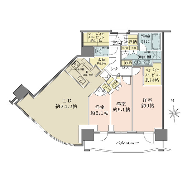 THE TOYOMI TOWER MARINE＆SKYの間取図