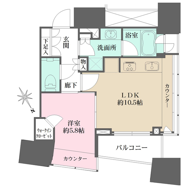 ザ・パークハウス三軒茶屋タワーの間取図