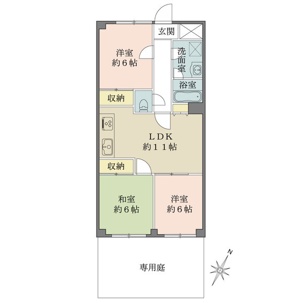 ハイコーポ用賀の間取図