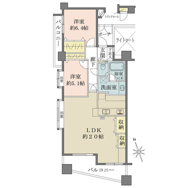 藤和シティホームズ三鷹下連雀の間取図