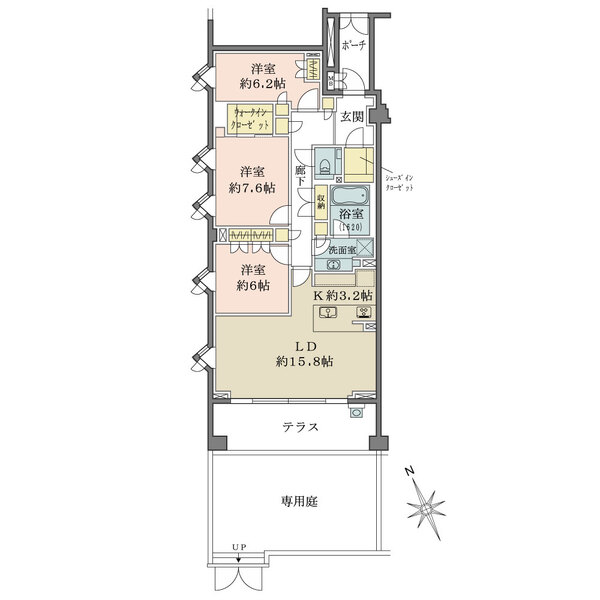 井の頭公園パークハウス　吉祥寺南町の間取図