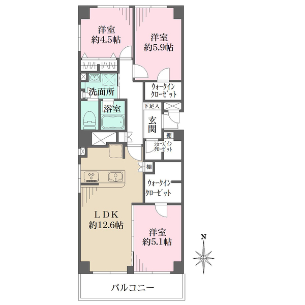 中銀三鷹マンシオンの間取図