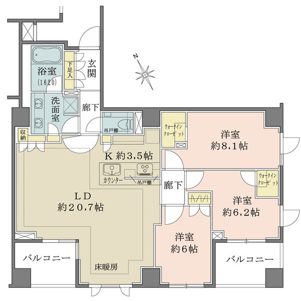ザ・パークハウス吉祥寺の間取図